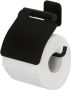Tiger Colar Toiletrolhouder met klep zelfklevend zwart 1314130746 - Thumbnail 2