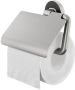 Tiger Cooper Toiletrolhouder met klep geborsteld RVS zwart 800224 - Thumbnail 2