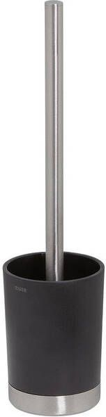Tiger Tune Toiletborstel met houder vrijstaand RVS geborsteld Zwart 9.1x37.9x9.1cm 1327430946 - Foto 1