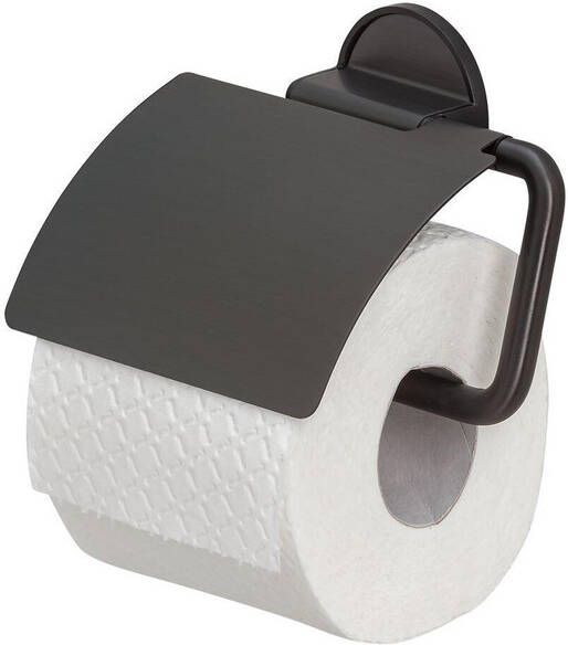Tiger Tune Toiletrolhouder met klep zelfklevend zwart 1326638946