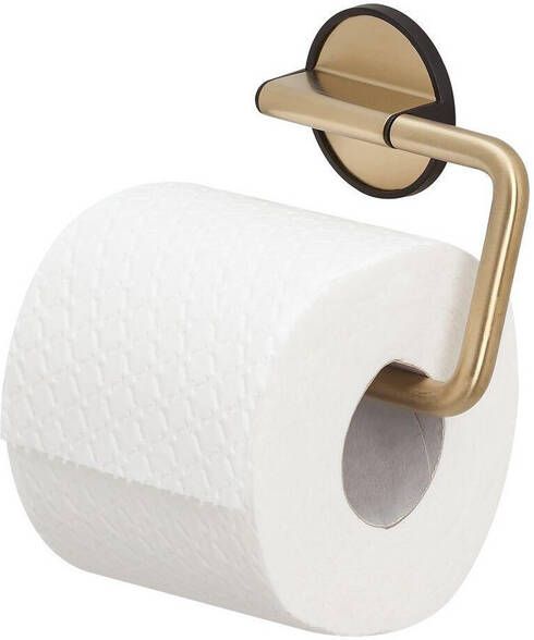 Tiger Tune Toiletrolhouder zonder klep zelfklevend geborsteld messing zwart 1326535646