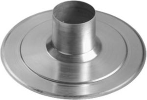 UBBINK ronde plakplaat aluminium doorvoer diameter 136mm plakplaat diameter 495mm hoogte