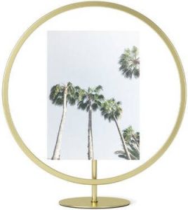 Umbra Infinity fotolijst 26x30x10cm staand rond Iron goud mat 1012272-221