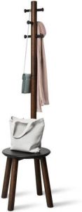 Umbra Pillar handdoekrek 50x50x165cm Rubberhout Zwart walnoot 1014257-048