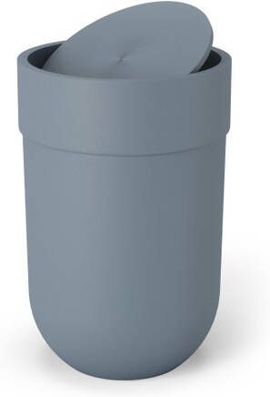 Umbra Touch Afvalbak 19x19x30cm 6 liter met deksel leisteen blauw 023269-1050
