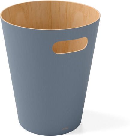 Umbra Woodrow Afvalbak 23x23x28cm 7.5 liter Leisteen blauw 082780-1050