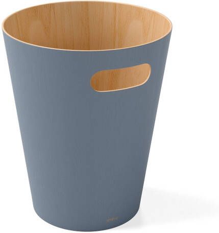 Umbra Woodrow Afvalbak 23x23x28cm 7.5 liter Leisteen blauw 082780-1050