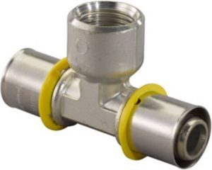 UPONOR MLC G T stuk 25mm x 1 2"x 25mm messing gas(pers x binnendraad x pers )
