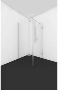 Van Rijn Products ST01 Deur links rechts + zijwand. stabilisatiestang 8mm helder glas HxB 200 x 98 x 98cm ST01150100