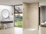 Van Rijn Products ST01 Vaste wand 88x200cm 8 mm gesatineerd glas incl. Glasbehandeling Messing muurprofiel Stabilisatiestang ST01MM90PRGS - Thumbnail 2