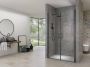Van Rijn Products ST02 Saloondeur 100x200cm incl glasbehandeling incl muurprofiel zwart ST02400100ZW - Thumbnail 2