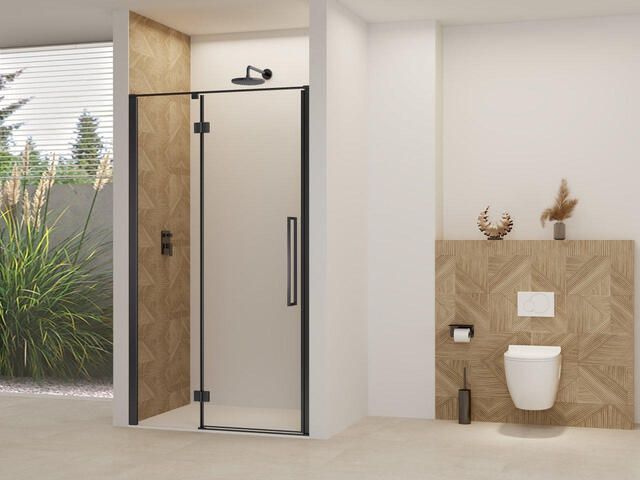 Van Rijn Products ST07 Deur vast deel 98x200 helder glas stabilisatiestang Zwart ST07300100HEZW