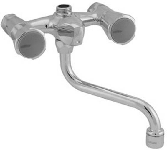 Venlo Nimbus II Messing Eco douchekraan met omstel 12cm hartafstand chroom F3059AA