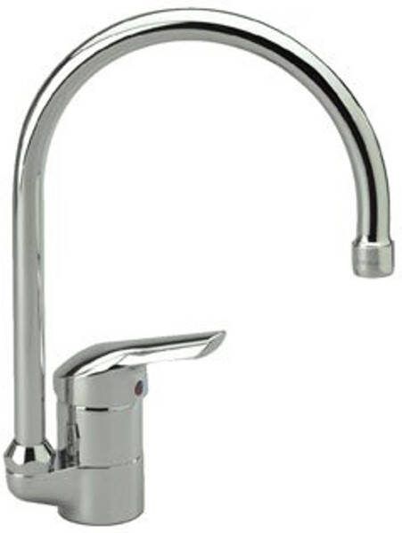Venlo Nimbus New keukenkraan 1 greeps met hoge draaibare buisuitloop en perlator chroom b8183aa