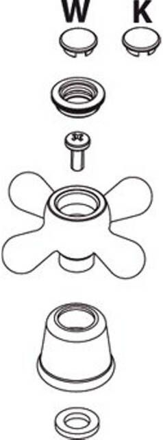 Ideal Standard bedieningselement sanitair kraan Nimbus II met chroom uitvoering kraangreep