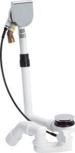 Viega Multiplex Trio Visign MT9 badafvoer en vul overloopcombinatie 40 50x1070cm met waterstandhoogte plus 5cm chroom 733612