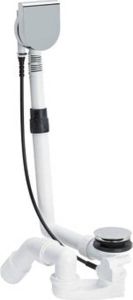 Viega Multiplex Visign M9 badafvoer en overloopcombinatie 40 50x725mm met waterstandhoogte plus 5cm chroom 733582