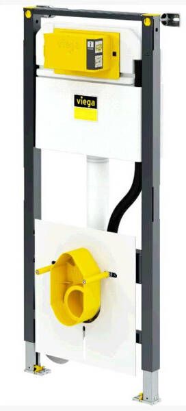 VIEGA Prevista Dry WC-element met douche-WC-aansluiting 1120 mm staal PE hxb 1120x500mm