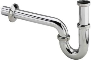 Viega buissifon 5611.917 messing chroom 1.1 4" x 250mm wast fontein