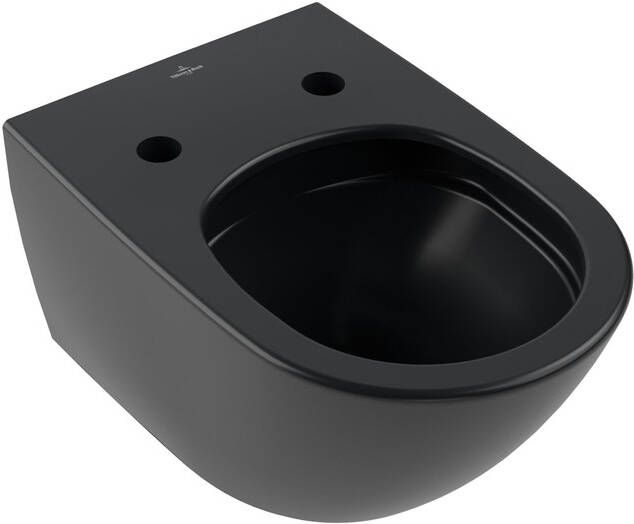 Villeroy & Boch Antao Diepspoelcloset zonder spoelrand wandhangend met TwistFlush Pure Black CeramicPlus 4674t0r7