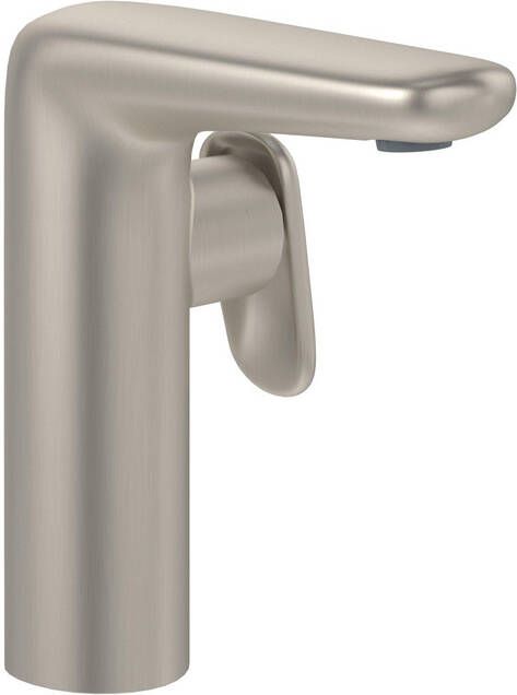 Villeroy & Boch Antao Eengreeps wastafelkraan met Push-Open afvoergarnituur Matt Brushed Nickel (RVS) TVW11100400064