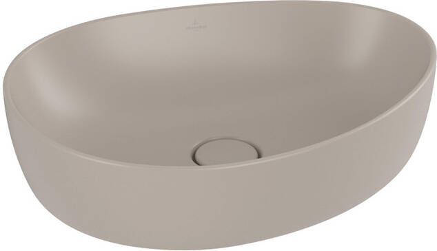Villeroy & Boch Antao Opzetwastafel 51 x 40 x 14.6 cm Almond CeramicPlus zonder overloop 4a7351am