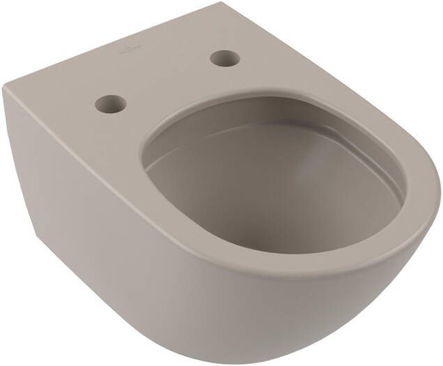 Villeroy & Boch Antao wandcloset zonder spoelrand wandhangend met TwistFlush Almond CeramicPlus 4674T0AM