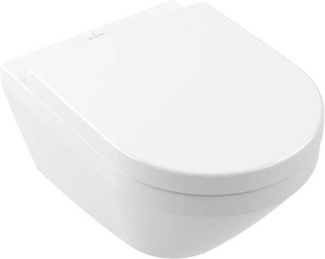 Villeroy & Boch Architectura wandclosetpack 53x37cm TwistFlush spoelrandloos met softclose en quickrelease zitting glans wit 4694CL01