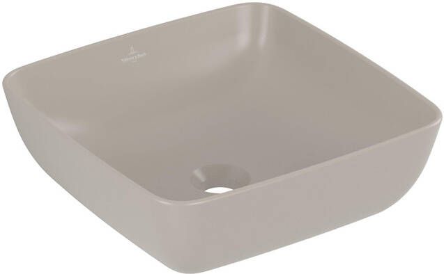 Villeroy & Boch Artis opzetwastafel 41cm vierkant z krgt almond C+ 417841am
