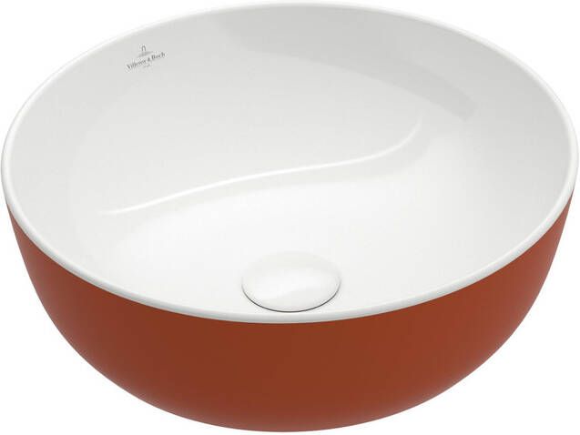 Villeroy & Boch Artis opzetwastafel rond ongeslepen zonder overloop 43 x 43 x 13 cm rust