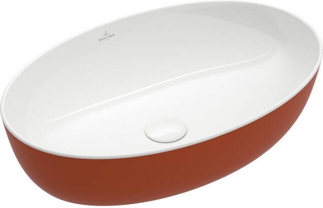Villeroy & Boch Artis opzetwastafel ovaal ongeslepen zonder overloop 61 x 41 x 13 cm rust