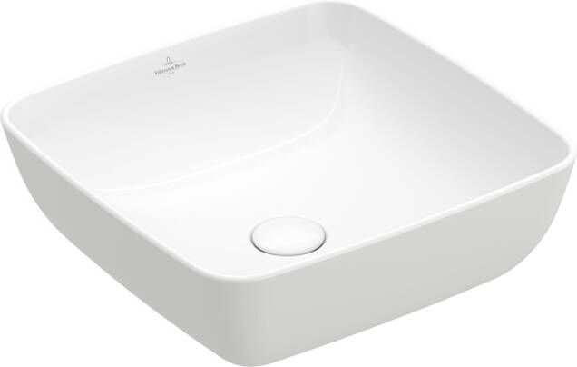 Villeroy & Boch Artis opzetwastafel hoekig 41 cm zonder kraangat zonder overloop wit alpin