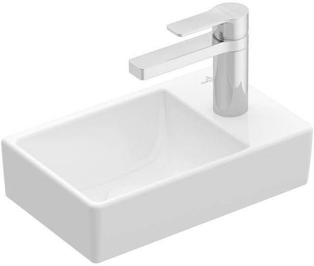 Villeroy & Boch Avento fonteinset 36x22x11cm kraangat rechts chromen fonteinkraan glans wit 4300s101