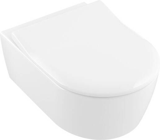 Villeroy & Boch Avento CombiPack hangend toilet diepspoel Directflush inclusief toiletzitting SlimSeat en softclose en quickrelease wit