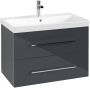 Villeroy & Boch Avento wastafelonderkast 760x520x447 met 2x lade crystal grey A89100B1 - Thumbnail 1