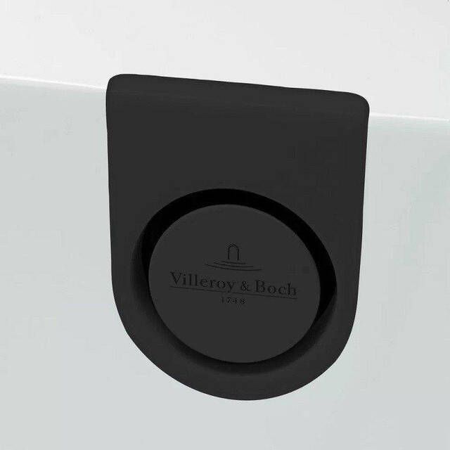Villeroy & Boch badwaste met toevoer voor oberon 2.0 black matt UPCON0136-33