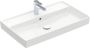 Villeroy & Boch Collaro meubelwastafel 80x47cm met overloop 1 kraangat wit 4A338001 - Thumbnail 1