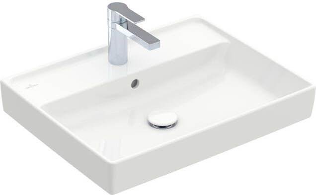 Villeroy & Boch Collaro wastafel 60x47cm met overloop 1 kraangat wit 4A336001