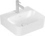 Villeroy & Boch Finion fontein 1 kraangat 43x39cm ceramic+ zonder overloop stone white 436443RW - Thumbnail 1