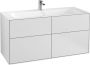 Villeroy & Boch Finion wastafelonderbouwkast mte 4 laden 119 6x59 1x49 8 cm white matt - Thumbnail 1