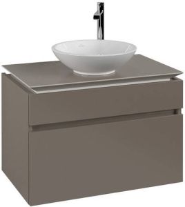 Villeroy & Boch Legato wastafelonderkast 80x55cm 2 lades Truffle grey b57000vg