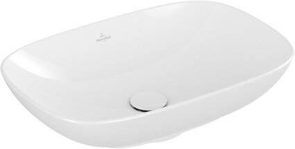 Villeroy & Boch Loop & Friends Opzetwastafel 560 x 380 x 120 mm glans wit Alpin (wit) met overloop 4a490001
