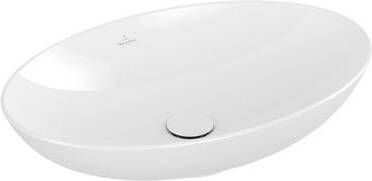 Villeroy & Boch Loop & Friends Opzetwastafel 620 x 420 x 120 mm Wit Alpin CeramicPlus met overloop ongeslepen