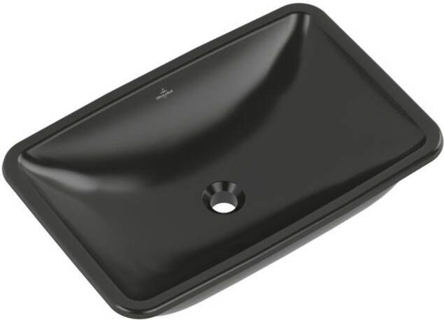 Villeroy & Boch Loop & friends wastafel 38x61.5cm zonder kraangat p.black C+ 4a5800r7