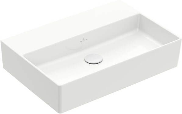 Villeroy & Boch Memento 2.0 wastafel onderzijde geslepen 60x42cm zonder overloop zonder kraangat ceramic+ wit 4A226FR1