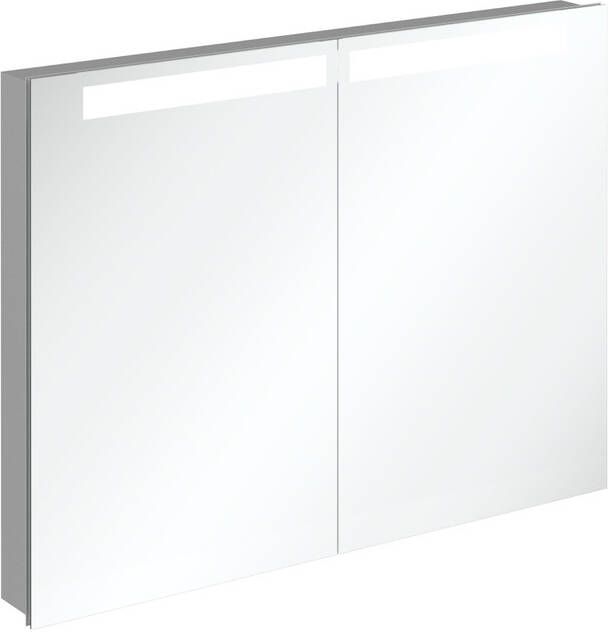 Villeroy & Boch My View In inbouw spiegelkast met LED verlichting 3 voudig dimbaar met 2 deuren 100.1x74.7x10.7cm A4351000