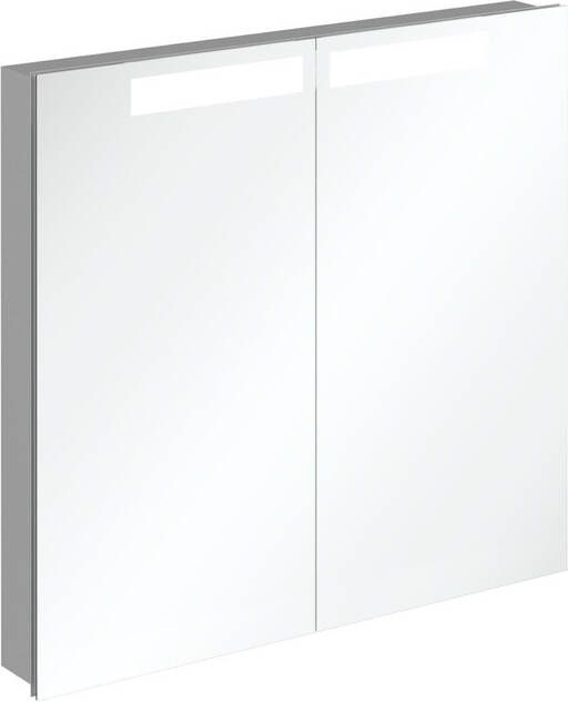 Villeroy & Boch My View In inbouw spiegelkast met LED verlichting 3 voudig dimbaar met 2 deuren 80.1x74.7x10.7cm A4358000