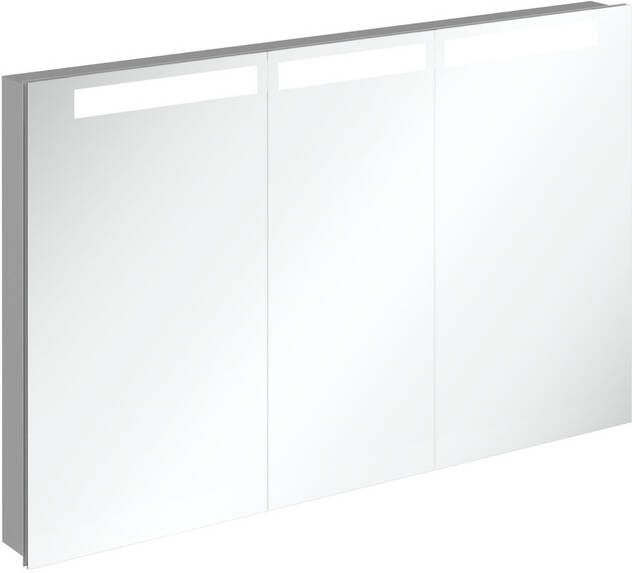 Villeroy & Boch My View In inbouw spiegelkast met LED verlichting 3 voudig dimbaar met 3 deuren 120.1x74.7x10.7cm A4351200