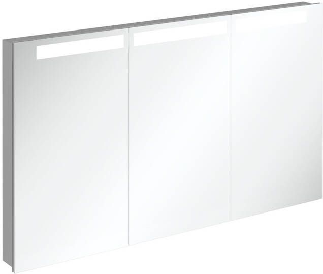 Villeroy & Boch My View In inbouw spiegelkast met LED verlichting 3 voudig dimbaar met 3 deuren 130.1x74.7x10.7cm A4351300