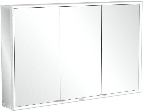 Villeroy & Boch My View Now spiegelkast m. 3 deuren m. led verlichting en wastafelverlichting 120x75x16.8cm m. in uit schakelaar A4571200